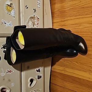 Red V (Valentino) heeled knee high boots